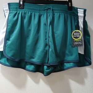 Athletic Works Teal and White Women's Shorts